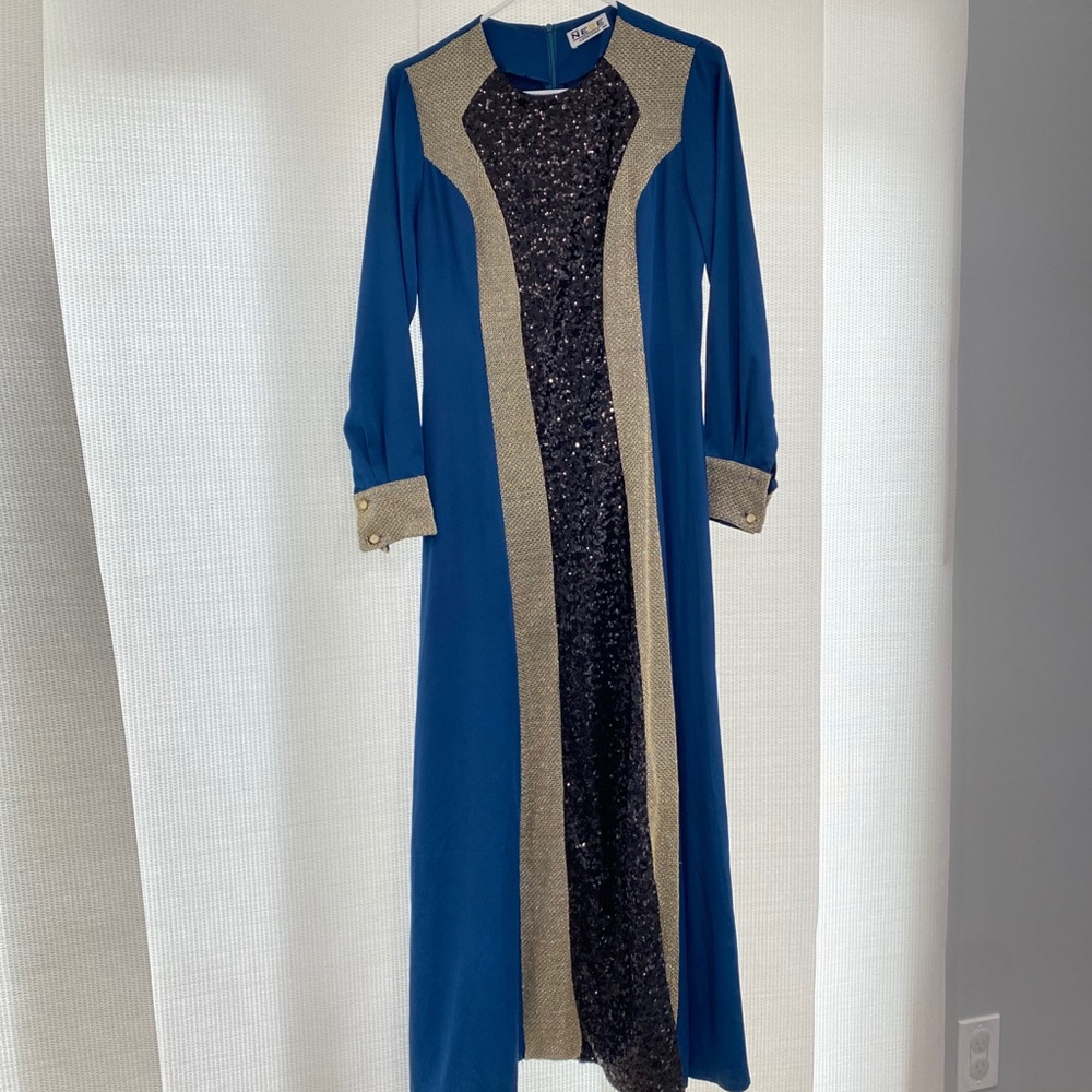 Silky Sequin Gown Dress